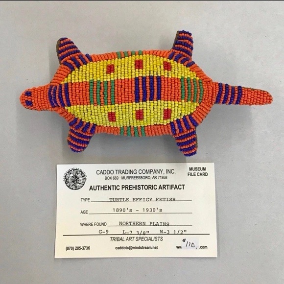 Other - NATIVE AMERICAN ARTIFACF Colorful Beaded Turtle Effigy